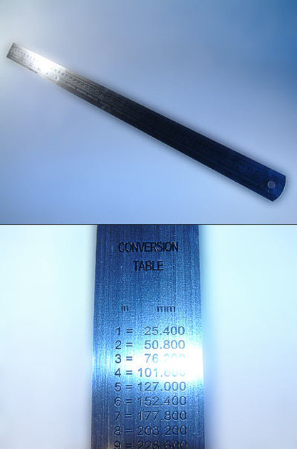 Stainless steel ruler 